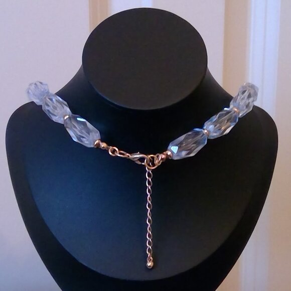 Blue Ombre Acrylic Beads Necklace - Picture 2 of 6